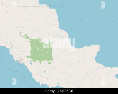 Oro, province of Papua New Guinea. Open Street Map Stock Photo