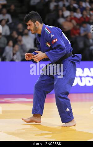 Lorenzo Parodi (ITA) lost against Tato Grigalashvili (GEO) during the International Judo Paris Grand Slam 2023 (IJF) on February 5, 2023 at Accor Arena in Paris, France - Photo: Stephane Allaman/DPPI/LiveMedia Stock Photo