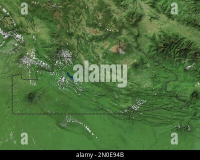 Southern Highlands, province of Papua New Guinea. High resolution satellite map Stock Photo