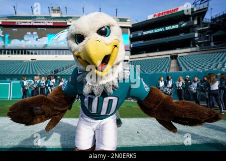 Philadelphia Eagles mascot Swoop performs during the Eagles