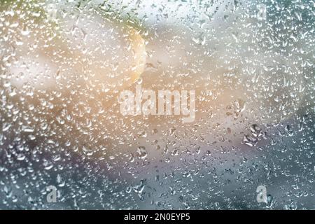 Water drops on the window Stock Photo