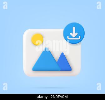 3d Photo download Stock Vector