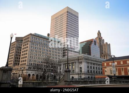 Rhode Island Providence Buildings City tall modern Stock Photo