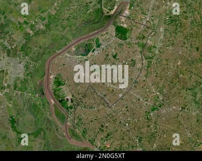 Asuncion, capital district of Paraguay. High resolution satellite map Stock Photo