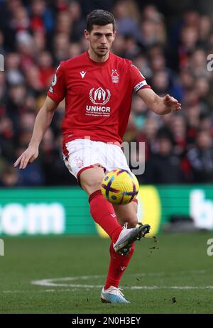 Nottingham, UK. 4th Feb, 2023. Remo Freuler of Nottingham Forest during the Premier League match at the City Ground, Nottingham. Picture credit should read: Darren Staples/Sportimage Credit: Sportimage/Alamy Live News Stock Photo