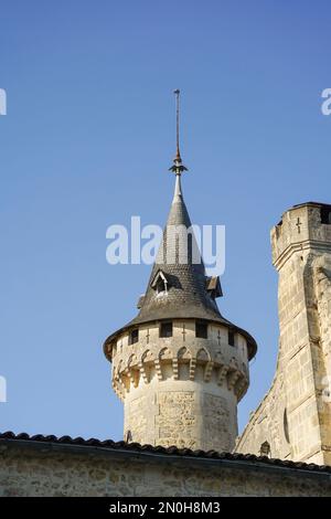 Wine Estate Chateau Carignan, castle, Carignan de Bordeaux, France. Stock Photo