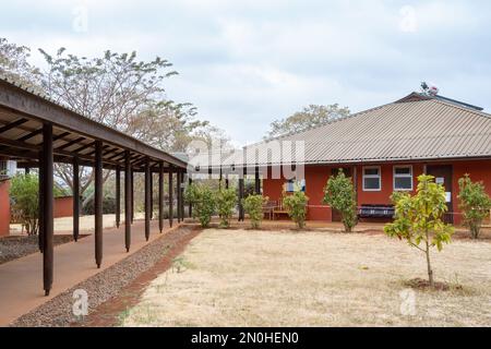 Karatu, Tanzania - October 16th, 2022: A building pertaining to the FAME medical center, located in Karatu, Tanzania. Stock Photo