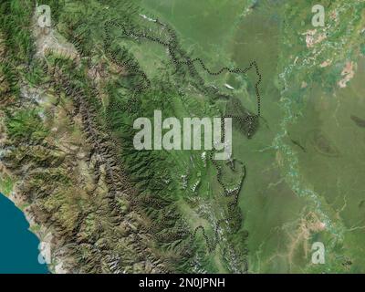 San Martin, region of Peru. High resolution satellite map Stock Photo