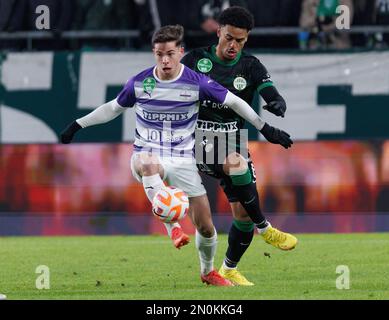 BUDAPEST, HUNGARY - FEBRUARY 5: Anderson Esiti of Ferencvarosi TC