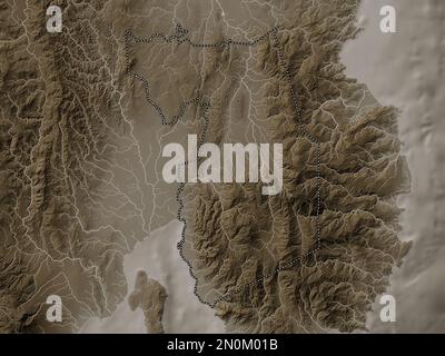 Compostela Valley, province of Philippines. Elevation map colored in ...