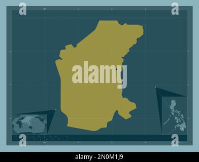 Davao del Sur, province of Philippines. Solid color shape. Corner auxiliary location maps Stock Photo