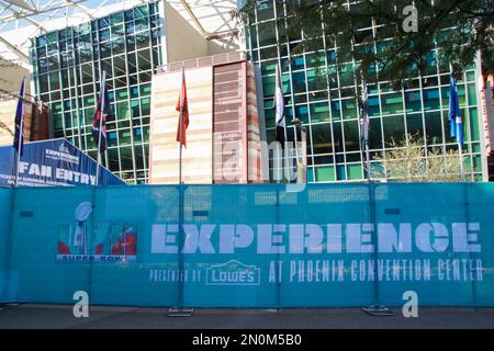 Inside the Phoenix Convention Center, site of the Super Bowl Experience