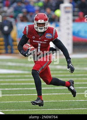 Washington State wide receiver Kyrin Priester (1) during the first half ...