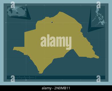 Lanao del Sur, province of Philippines. Solid color shape. Corner auxiliary location maps Stock Photo