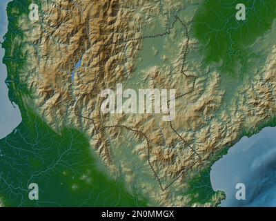 Nueva Vizcaya, province of Philippines. Colored elevation map with ...