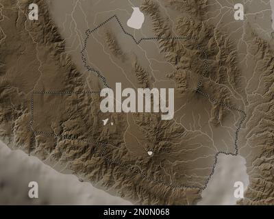 South Cotabato, Province Of Philippines. Colored Elevation Map With ...