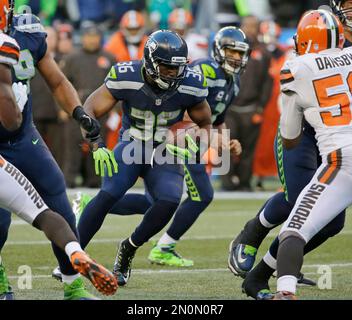 Seattle Seahawks running back Bryce Brown (36) celebrates his