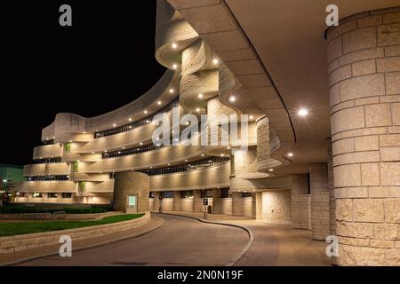 A portion of the Canadian Museum of History in Gatineau, Quebec, across from the Parliament Buildings on the other side of the Ottawa River. Stock Photo