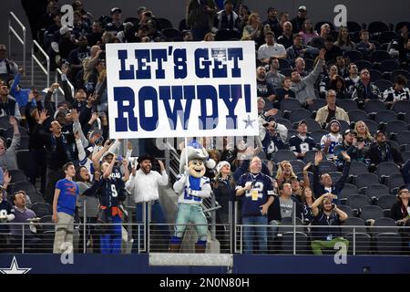 Nov. 6, 2011 - Arlington, Texas, United States of America - Dallas Cowboy's  mascot Rowdy during pre game action as the Seattle Seahawks face-off  against the Dallas Cowboys at Cowboys Stadium in