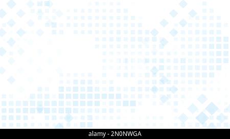 Minimal white background with small very light blue squares. Simple vector graphic pattern Stock Vector