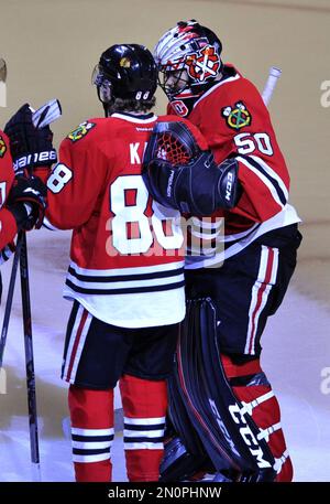 Corey Crawford Chicago Blackhawks Game-Used Away 2016 World Cup of