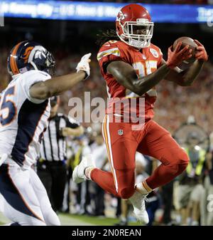 FILE - Kansas City Chiefs' Chris Lammons leaves the field before