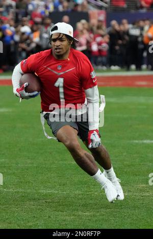 Afc Wide Receiver Ja'marr Chase (1) Of The Cincinnati Bengals Leaps 