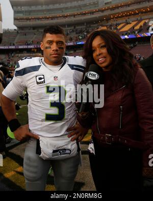 Atlanta Falcons quarterback Matt Ryan (2) is interviewed by Fox Sports  reporter Pam Oliver following the game against the Washington Redskins at  FedEx Field in Landover, Maryland on Sunday, November 4, 2018.