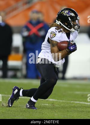 Baltimore Ravens wide receiver Kaelin Clay (81) against the