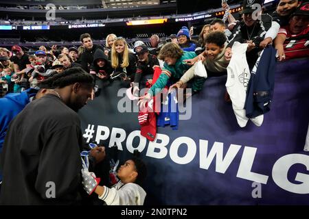 February 5, 2022: Dallas Cowboys cornerback Trevon Diggs (7) during the NFC Pro  Bowl Practice at Las Vegas Ballpark in Las Vegas, Nevada. Darren Lee/(Photo  by Darren Lee/CSM/Sipa USA Stock Photo 