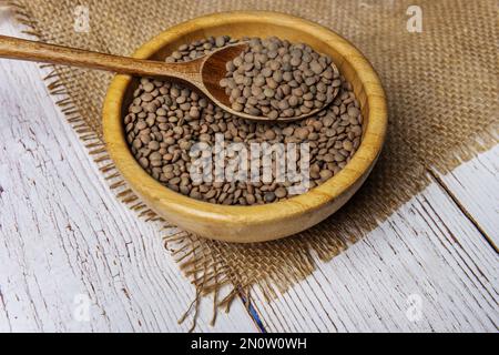 Lentils are a type of legume composed of carbohydrates and proteins, and also contain a wide variety of vitamins and minerals. For this reason they ar Stock Photo