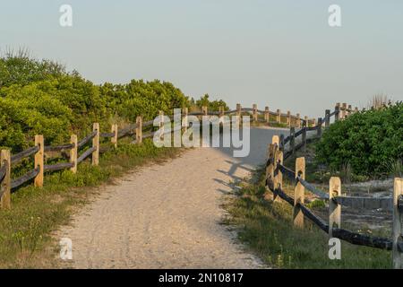 Walk to the Beach in Stone Harbor, New Jersey Stock Photo