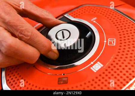 Vacuum Cleaner, Dial, Base, Suction Power Stock Photo