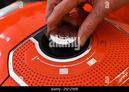 Vacuum Cleaner, Dial, Base, Suction Power Stock Photo