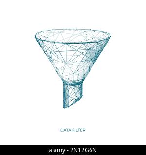 Funnel. Data filter.  Stock Vector