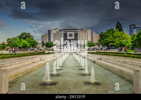 Fountain, National Palace of Culture, Bulevard Bulgaria, Sofia, Bulgaria, Europe Stock Photo