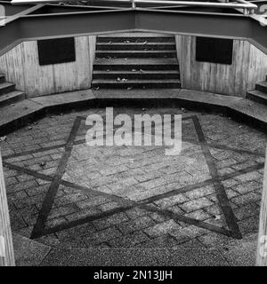Memorial on the square of the Old Synagogue with the Star of David, artist Corrado Cagli, Göttingen, Lower Saxony, Germany, Europe Stock Photo