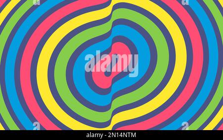 Pattern with optical illusion. Abstract striped background with ripple effect. Vector illustration. Stock Vector