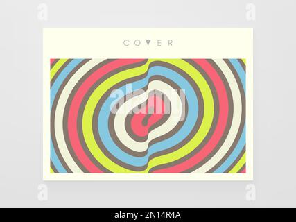 Pattern with optical illusion. Abstract striped background with ripple effect. Vector illustration. Stock Vector