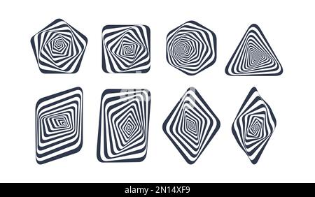 Abstract striped design element. Optical art. 3d vector illustration for brochure, annual report, magazine, poster, presentation, flyer and banner.  Ñ Stock Vector