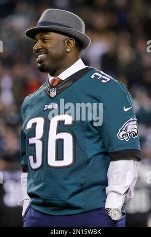 Former Philadelphia Eagles Brian Dawkins poses with his after his  enshrinement into the Pro Football Hall of Fame at Tom Benson Hall of Fame  Stadium in Canton OH August 4, 2018. Photo