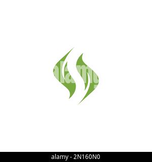 S Leaf Logo Design. Leaf Icon Vector Stock Vector