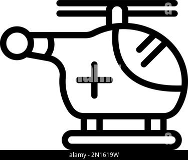 Coast guard helicopter icon outline vector. Sea rescue. Air transport ...