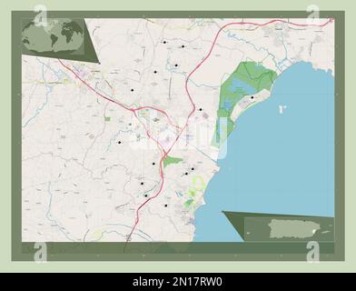 Humacao, municipality of Puerto Rico. Open Street Map Stock Photo - Alamy