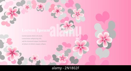 abstract pink red flower petals, Japanese cherry blossom texture background, early spring concept Stock Photo