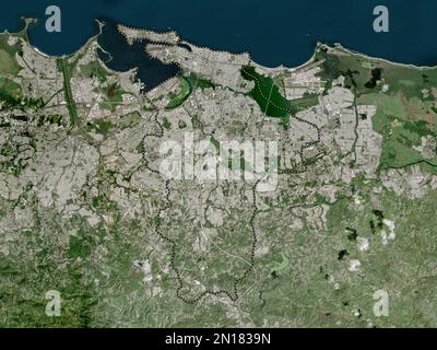 San Juan, municipality of Puerto Rico. High resolution satellite map Stock Photo