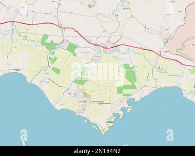 Santa Isabel, municipality of Puerto Rico. Open Street Map Stock Photo