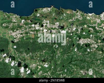 Vega Baja, municipality of Puerto Rico. Low resolution satellite map Stock Photo