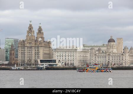 General views of Liverpool dockside buildings including the Royal Liver ...