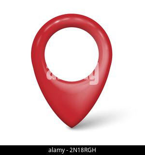 Realistic 3d mark location. Locate pin gps map. Vector illustration. Eps 10. Stock Vector